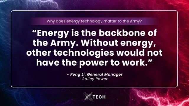 Energy is the backbone of the Army. Without energy, other technologies would not have the power to work.