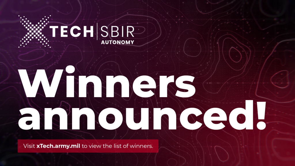 xTechSBIR Autonomy Winners Announced!